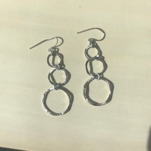 Silver dangling earrings